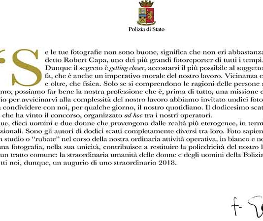 CALENDARIO POLIZIA DI STATO 2018