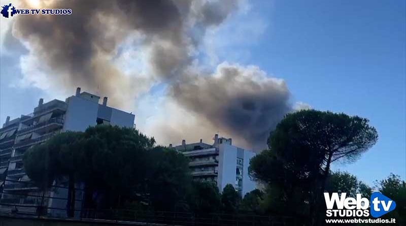Incendio a Roma, Palmiro Togliatti Centocelle uditi boati e esplosioni